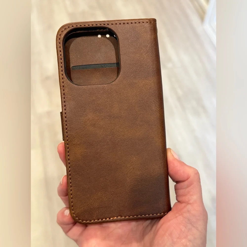 New IPhone 16 pro Vegan Leather Wallet Phone Case